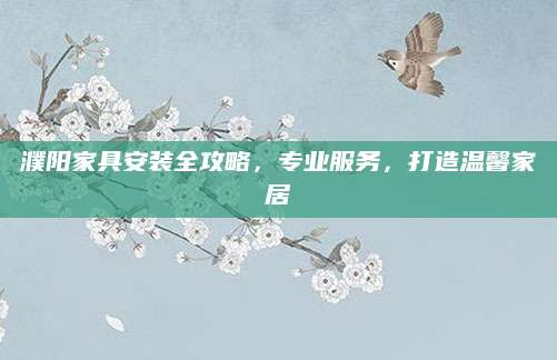 濮阳家具安装全攻略，专业服务，打造温馨家居