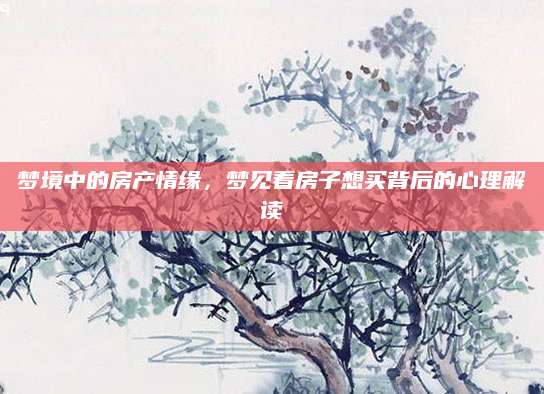 梦境中的房产情缘，梦见看房子想买背后的心理解读