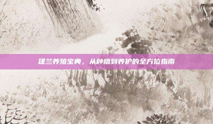 建兰养殖宝典，从种植到养护的全方位指南