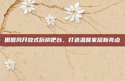田园风开放式厨房吧台，打造温馨家居新亮点