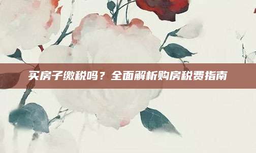 买房子缴税吗？全面解析购房税费指南