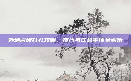 外墙瓷砖打孔攻略，技巧与注意事项全解析