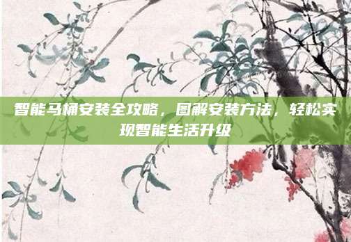 智能马桶安装全攻略，图解安装方法，轻松实现智能生活升级