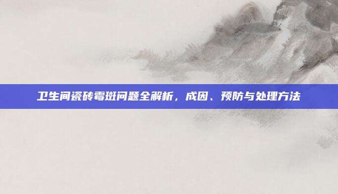 卫生间瓷砖霉斑问题全解析，成因、预防与处理方法