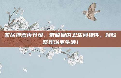 家居神器再升级，带吸盘的卫生间挂件，轻松整理浴室生活！