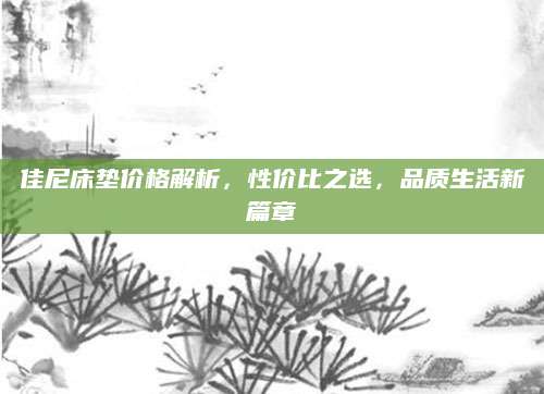 佳尼床垫价格解析，性价比之选，品质生活新篇章