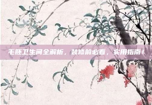 毛胚卫生间全解析，装修前必看，实用指南！