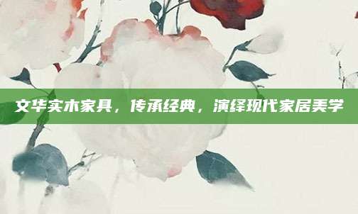 文华实木家具，传承经典，演绎现代家居美学
