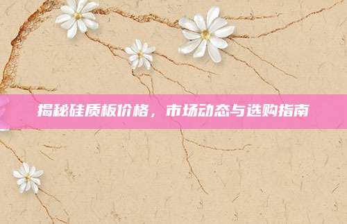 揭秘硅质板价格，市场动态与选购指南