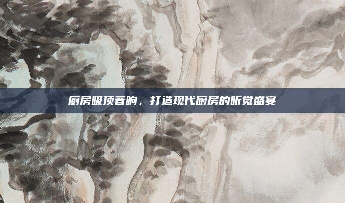 厨房吸顶音响，打造现代厨房的听觉盛宴