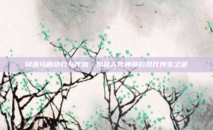 何首乌的功效与作用，揭秘古代神草的现代养生之谜