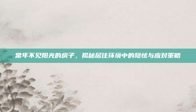 常年不见阳光的房子，揭秘居住环境中的隐忧与应对策略