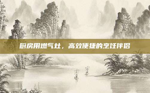 厨房用燃气灶，高效便捷的烹饪伴侣
