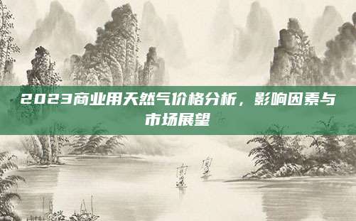 2023商业用天然气价格分析，影响因素与市场展望