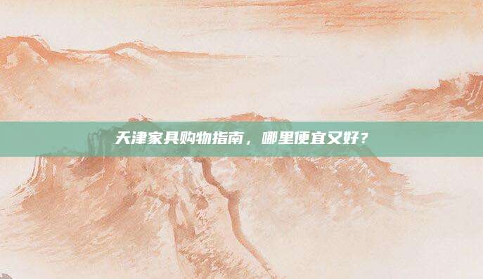 天津家具购物指南，哪里便宜又好？
