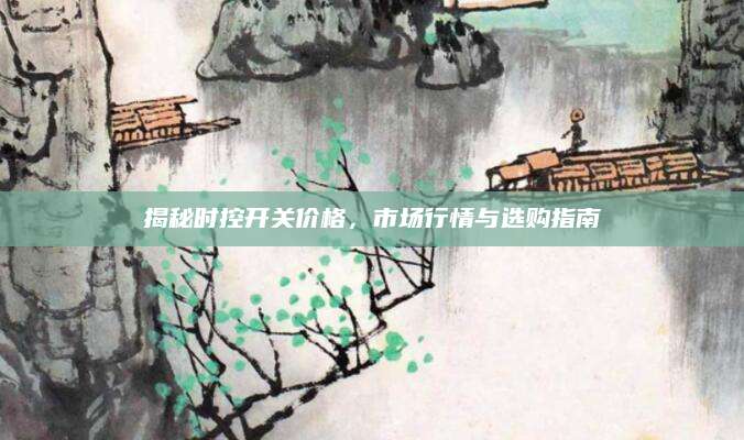 揭秘时控开关价格，市场行情与选购指南