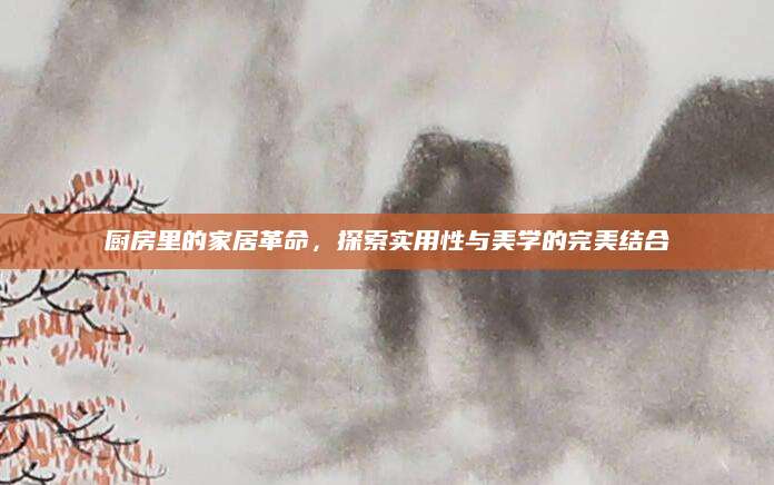 厨房里的家居革命，探索实用性与美学的完美结合