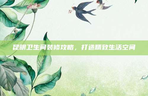 昆明卫生间装修攻略，打造精致生活空间
