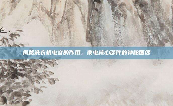 揭秘洗衣机电容的作用，家电核心部件的神秘面纱