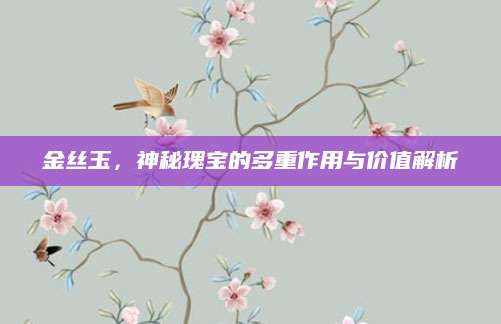 金丝玉，神秘瑰宝的多重作用与价值解析