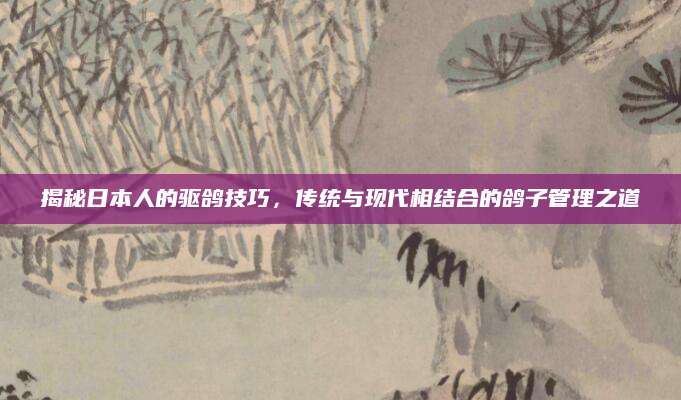 揭秘日本人的驱鸽技巧，传统与现代相结合的鸽子管理之道