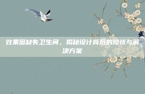 效果图缺失卫生间，揭秘设计背后的隐忧与解决方案