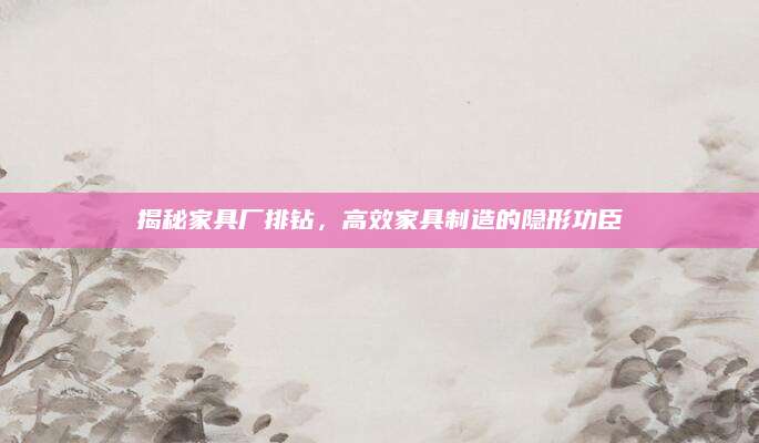 揭秘家具厂排钻，高效家具制造的隐形功臣