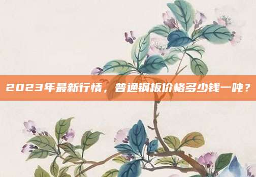 2023年最新行情，普通钢板价格多少钱一吨？