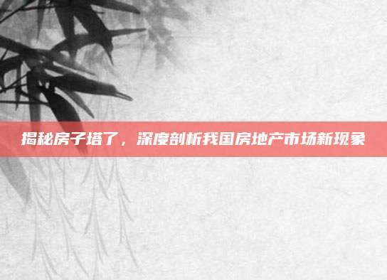 揭秘房子塔了，深度剖析我国房地产市场新现象