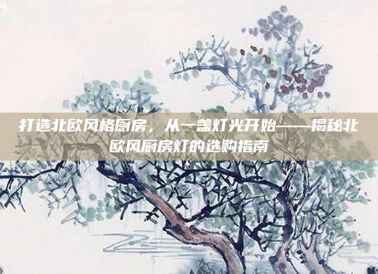 打造北欧风格厨房，从一盏灯光开始——揭秘北欧风厨房灯的选购指南