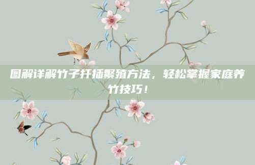 图解详解竹子扦插繁殖方法，轻松掌握家庭养竹技巧！