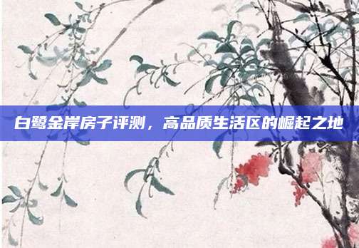 白鹭金岸房子评测，高品质生活区的崛起之地