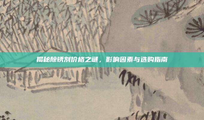 揭秘除锈剂价格之谜，影响因素与选购指南