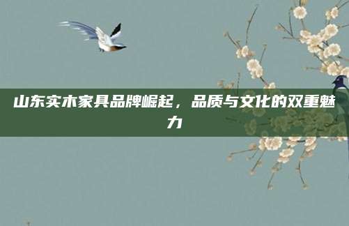 山东实木家具品牌崛起，品质与文化的双重魅力