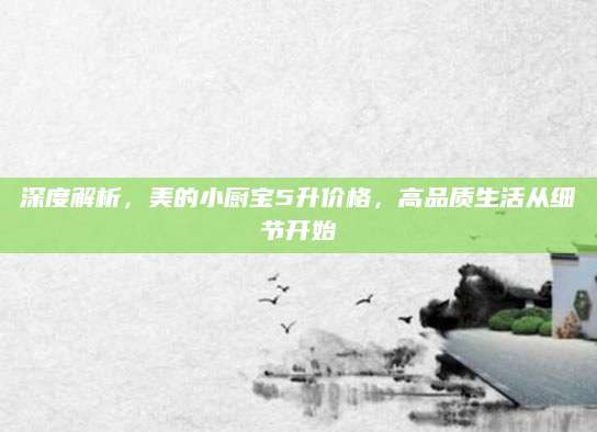 深度解析，美的小厨宝5升价格，高品质生活从细节开始