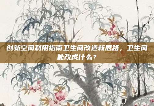 创新空间利用指南卫生间改造新思路，卫生间能改成什么？