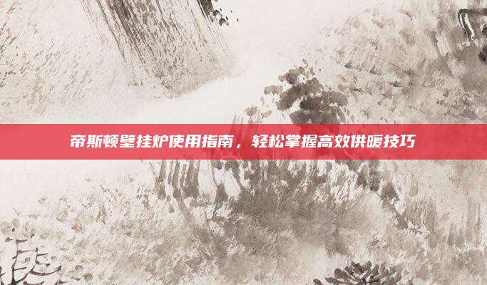 帝斯顿壁挂炉使用指南，轻松掌握高效供暖技巧
