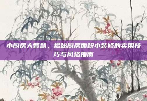 小厨房大智慧，揭秘厨房面积小装修的实用技巧与风格指南