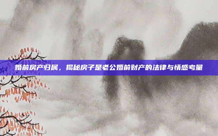 婚前房产归属，揭秘房子是老公婚前财产的法律与情感考量