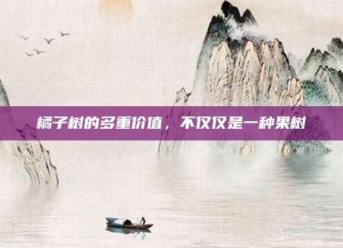 橘子树的多重价值，不仅仅是一种果树