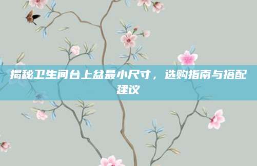 揭秘卫生间台上盆最小尺寸，选购指南与搭配建议