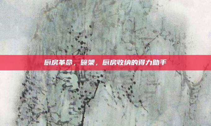 厨房革命，碗架，厨房收纳的得力助手