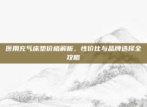 医用充气床垫价格解析，性价比与品牌选择全攻略