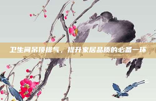 卫生间吊顶排气，提升家居品质的必备一环