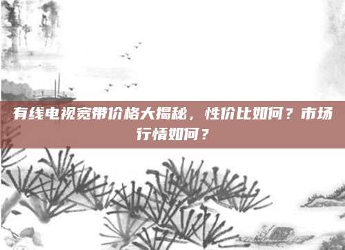 有线电视宽带价格大揭秘，性价比如何？市场行情如何？