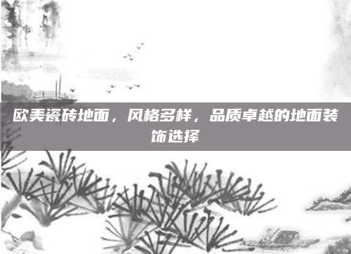 欧美瓷砖地面，风格多样，品质卓越的地面装饰选择