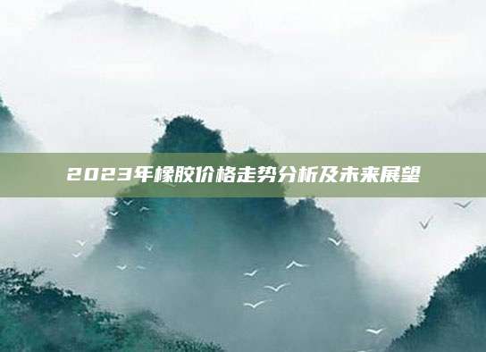 2023年橡胶价格走势分析及未来展望
