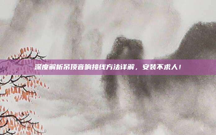 深度解析吊顶音响接线方法详解，安装不求人！