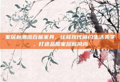 家居新潮流百馨家具，诠释现代简约生活美学，打造品质家居新风尚