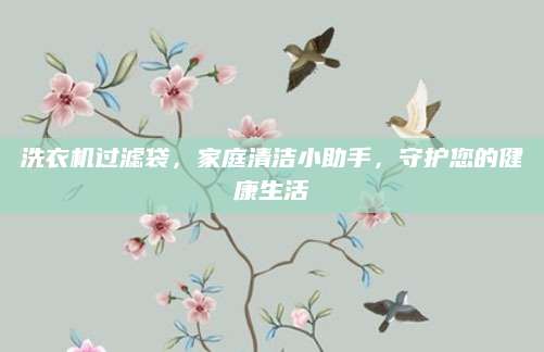 洗衣机过滤袋，家庭清洁小助手，守护您的健康生活
